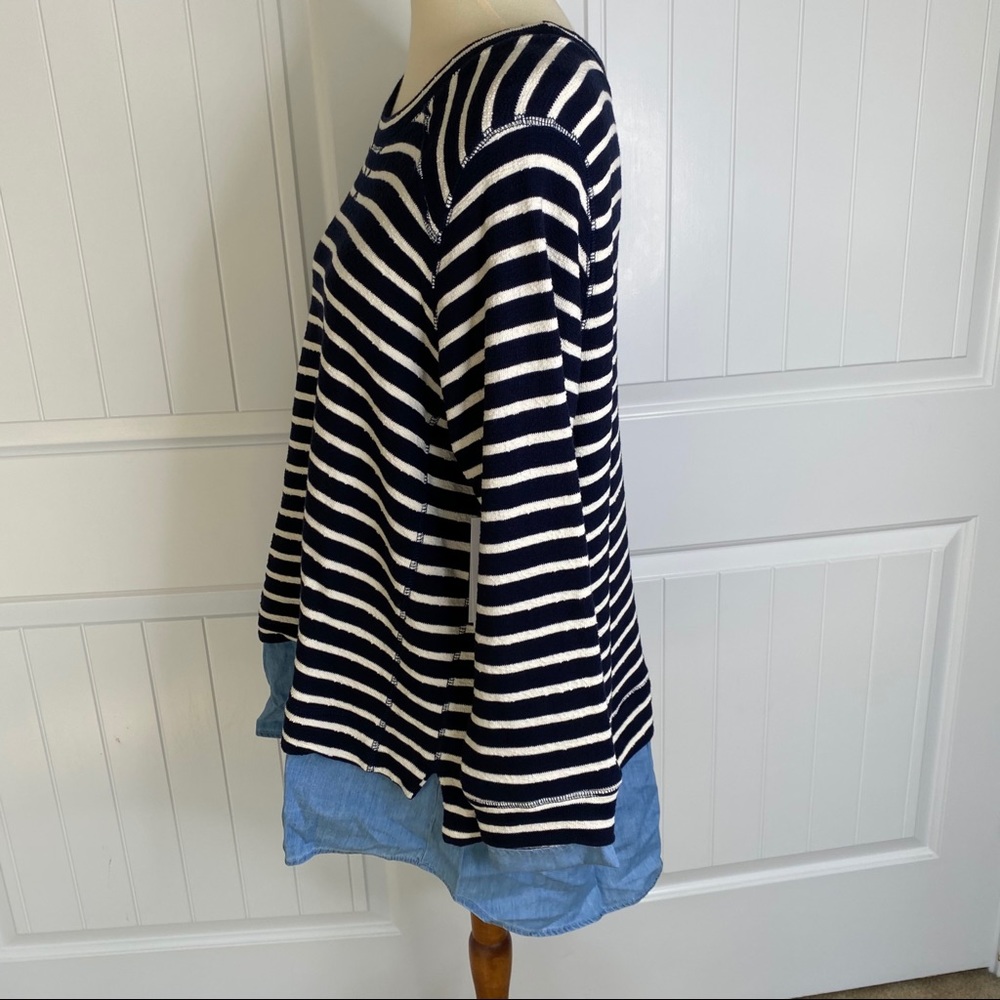 Fever NWT striped sweater top size 1X large - Picture 3 of 7